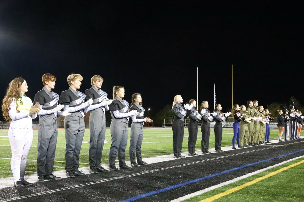Drum Majors Receiving Awards